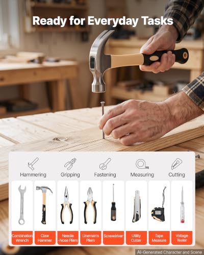 VEVOR 245-Piece Tool Kit, General Home and Auto Repair Tool Set - size: 245-PCS