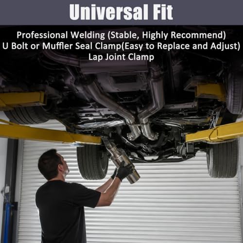 Catekro Exhaust Muffler Y Pipe 2.5" Inlet 3" Dual Outlet 21.3" Length - color: 1 Inlet to 2 Outlet