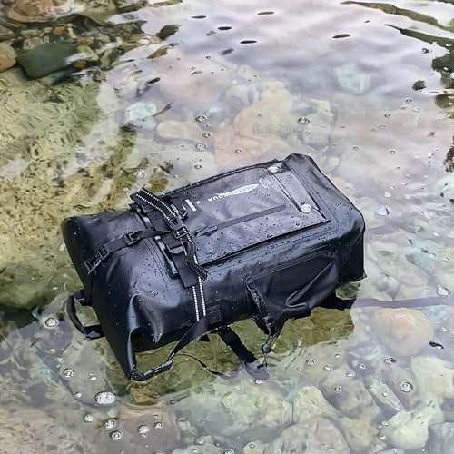 50L Waterproof Motorcycle Saddlebags and 35L Waterproof Backpack for Men and Women - Heavy Duty Roll-Top Floating Dry Bag Backpack for Kayaking, Boating