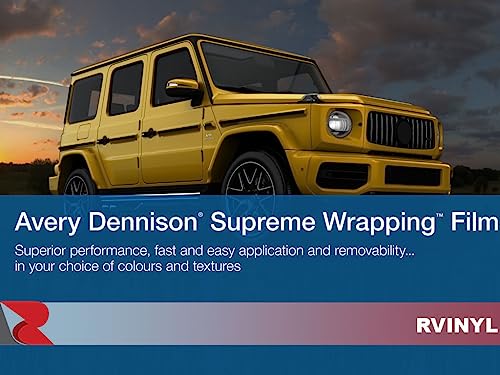 RVINYL Avery Dennison SW900 260-O Supreme Vinyl Vehicle Wrapping Film, Car Wrap Sheet Roll in Satin Gold, 12in x 60in with Application Card - color: Satin Gold, size: 1ft x 5ft