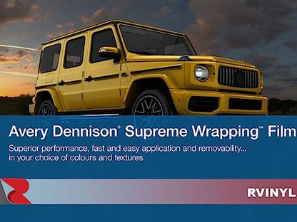 RVINYL Avery Dennison SW900 260-O Supreme Vinyl Vehicle Wrapping Film, Car Wrap Sheet Roll in Satin Gold, 12in x 60in with Application Card - color: Satin Gold, size: 1ft x 5ft