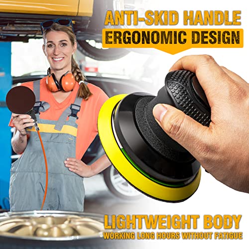 Autolock 6 Inches Air Random Orbital Sander, Pneumatic Palm Sander 1pcs - size: 6 Inch