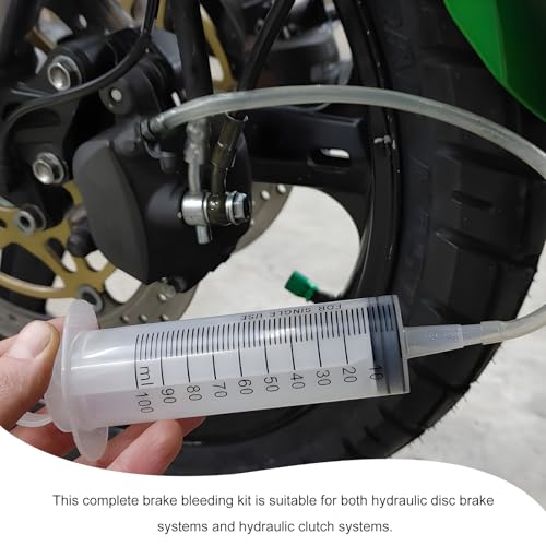 Brake Bleed Kit, 100ML Motorbike Hydraulic Disc Clutch Bleeding Syringe with 50CM Hose, Oil Fluid Extractor Bleeder Brake System Maintenance Tool for Motorcycle Scooter Quad