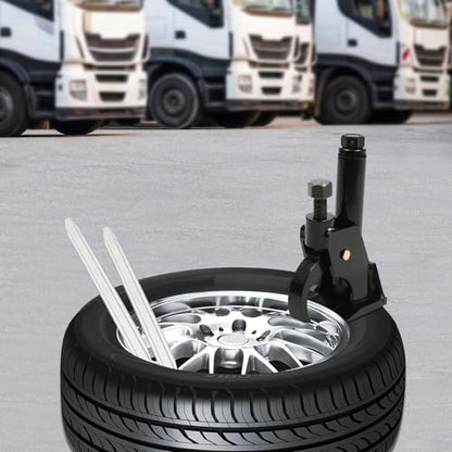 Manual Tire Bead Breaker Tool, Fits 10-21 Inch Tires, Portable Bead Breaking Tool Kit with 2 Crowbars & Rim Clamp, Heavy Duty for ATV UTV Truck Tractor Golf Cart (No Wheel Removal)