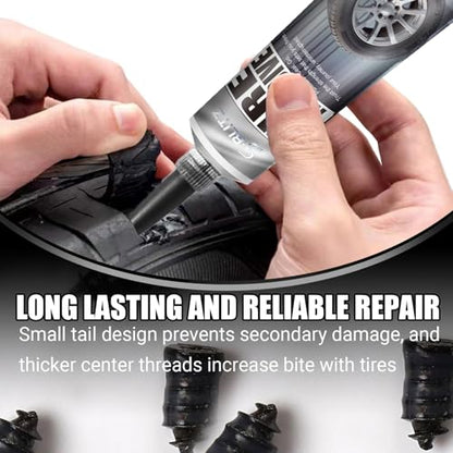 Tire Repair Glue, Tire Repair Nail, Black Rubber Cement Kit, 100ml - color: 100ml