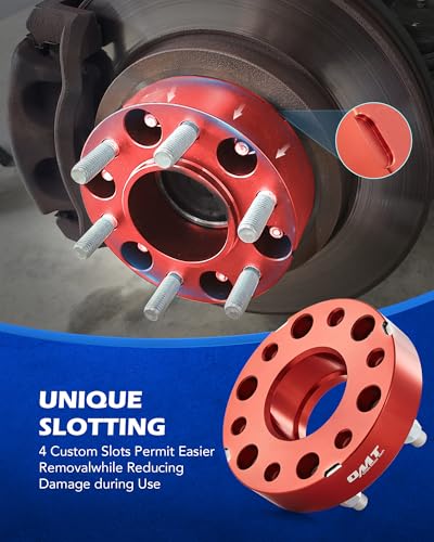 OMT 6x5.5 Wheel Spacers with 78.1mm Center Hub Bore, Set of 4 - color: Red, size: 6x5.5" Hubcentric