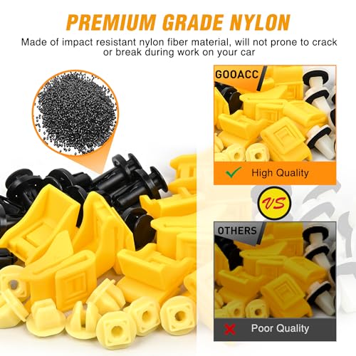 GOOACC 40Pcs Bumper Grommet and Rear Bumper Retainer Assortment - color: 40Pcs Nissan Infiniti Bumper Retainer