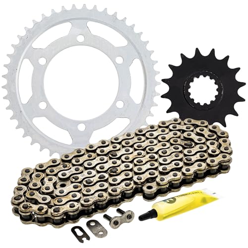 NICHE Drive Sprocket Chain Combo for Yamaha MT-09 FZ09 XSR900 Front 16 Rear 45 Tooth 525HZ Standard 110 Links - size: Standard Chain