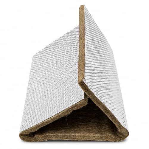 Exhaust Wrap Heat Shield Automotive Aluminum Basalt Material Muffler Wrap Heat Barrier, 12" x 39" for Exhaust Pipe, Motorcycle, Car Undercarriage, Fuel Tank & Firewall - color: Silver- Basalt Insulation, size: 12 Inch x 39 Inch