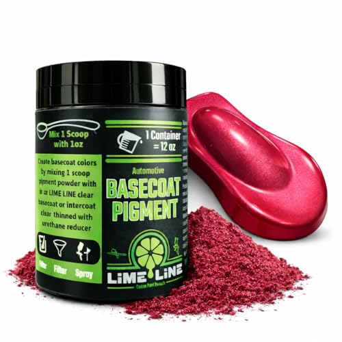 LiME LiNE Base Coat Maker Pigment Powder, Automotive Grade, Basecoat Metallic Red Pearl - color: Metallic Red Pearl