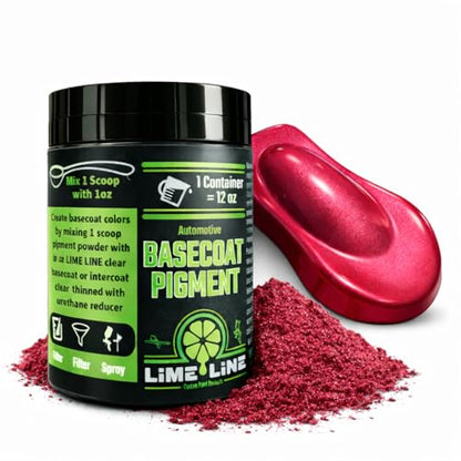 LiME LiNE Base Coat Maker Pigment Powder, Automotive Grade, Basecoat Metallic Red Pearl - color: Metallic Red Pearl