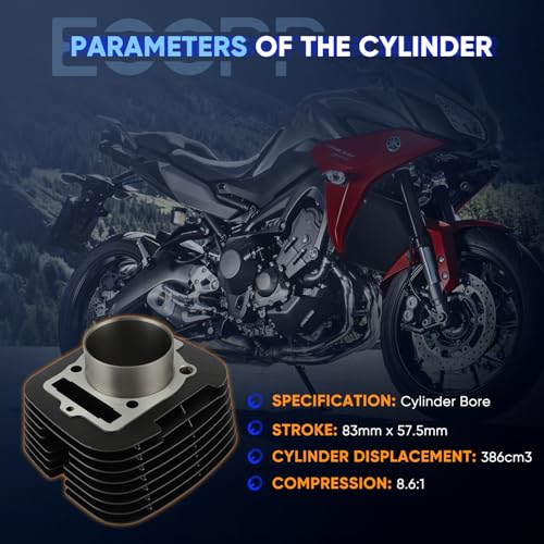 ECCPP 386cc Cylinder Piston Gasket for Yamaha for YFM400 Big Bear 2000-2012 - size: 5FU-11310-01-00