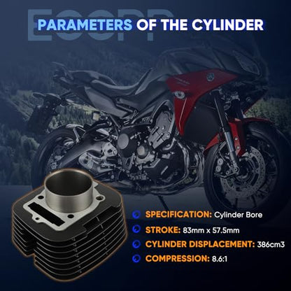 ECCPP 386cc Cylinder Piston Gasket for Yamaha for YFM400 Big Bear 2000-2012 - size: 5FU-11310-01-00