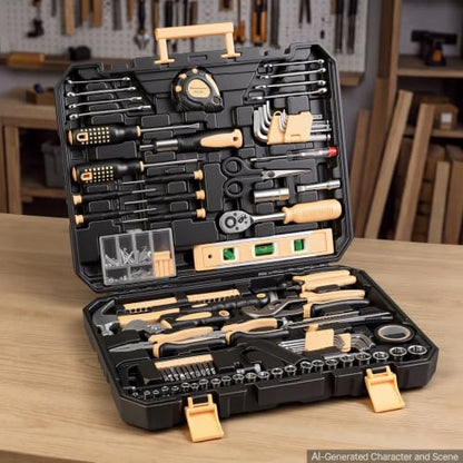 VEVOR 245-Piece Tool Kit, General Home and Auto Repair Tool Set - size: 245-PCS