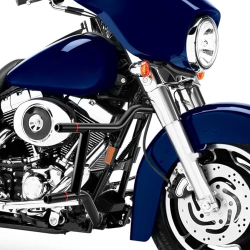 Mofun Engine Guard Crash Bar Fit for Harley Touring 1997-2008, Gloss Black - size: 97-08
