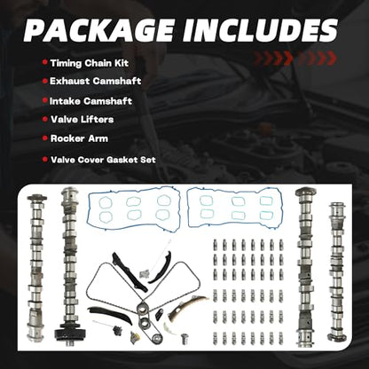3.6L Engine Camshaft Set w/Timing Kit For Jeep Dodge Pentastar V6 11-16