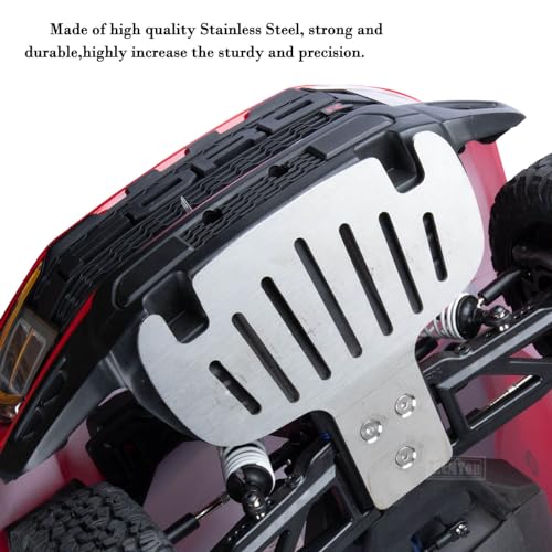 Stainless Steel Chassis Protect Armor Skid Plate Guard Upgrades Part for 1/10 F0rd F 15O Raptor 4X4,Chassis Protect Armor Full Version Hops Up