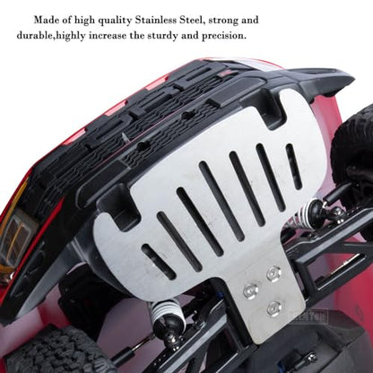 Stainless Steel Chassis Protect Armor Skid Plate Guard Upgrades Part for 1/10 F0rd F 15O Raptor 4X4,Chassis Protect Armor Full Version Hops Up
