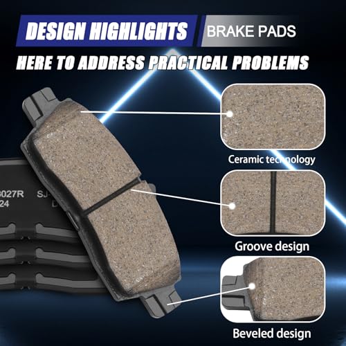 Ceramic Rear Brake Pads for Chevrolet Traverse,Trailblazer - size: D883