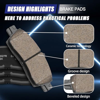 Ceramic Rear Brake Pads for Chevrolet Traverse,Trailblazer - size: D883