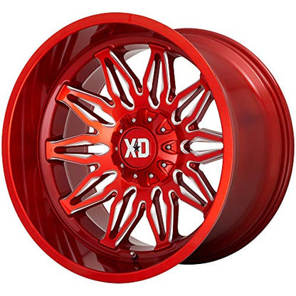 XD Wheels Xd859 Gunner Candy RED Milled Wheel with Alloy Steel (20 x 10. inches /6 x 106 mm, -18 mm Offset)