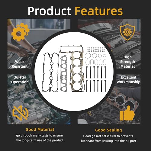 Head Gasket Set with Bolts, 2.5L, for Volkswagen Beetle 2006-2010 - style: for Jetta 2.5L 2005-2014