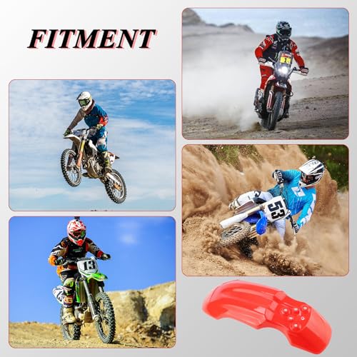 Plastic Front Wheel Mud Guard Motorcycle Fender Protector Red - color: Red