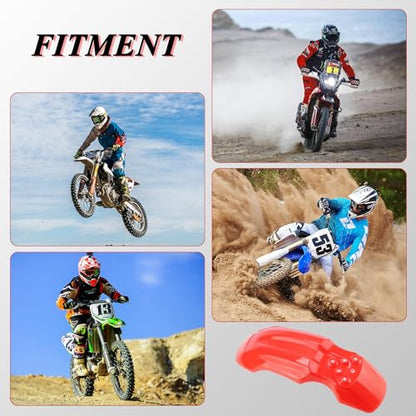 Plastic Front Wheel Mud Guard Motorcycle Fender Protector Red - color: Red