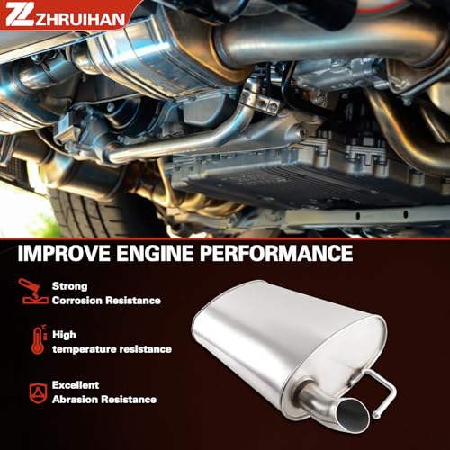 409 Stainless Steel Exhaust Resonator Muffler System Kit Compatible with 2003 2004 2005 Corolla 1.8L L4 | OE 53717 54698 54461 | EPA Compliant - size: 2003 2004 2005 Corolla 1.8L L4