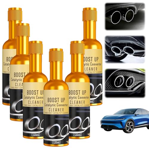 6Pcs Catalytic Converter Cleaner Kit,Boost Up Catalytic Convertor Cleaner,Exhaust System Pipe Carbon Removal Cleaner Treatment Additive Oil,Fuel System Treatment Oil Additive - size: Pack of 6