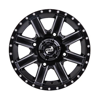 4/137 Tusk Cascade Wheel 14x7 5.0 + 2.0 Machined/Black For HONDA Pioneer 1000-5 2016-2023