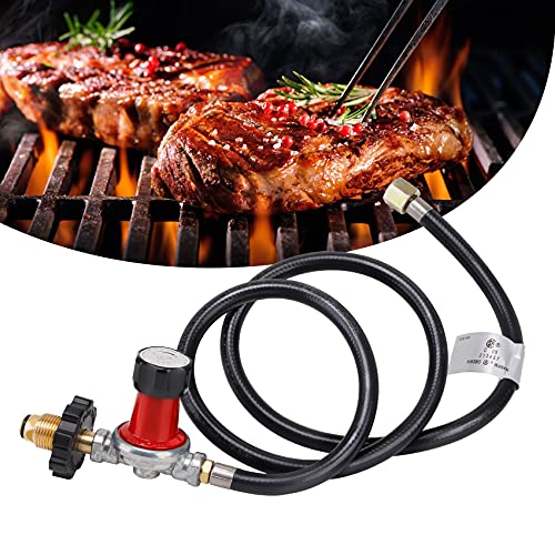 Stanbroil 0-30 PSI High Pressure Adjustable Regulator POL Connection and 48-Inch Hose Assembly Kit (Pack of 2) - size: POL Connector with handwheel (Pack of 2)