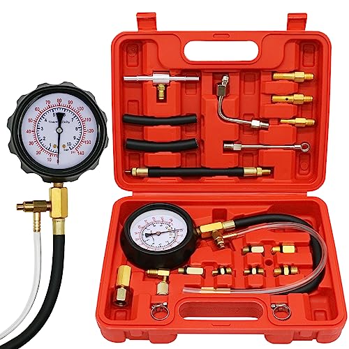 0-140 PSI Automotive Fuel Pressure Tester Kit for Gasoline Engines