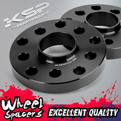 KSP 20mm 5X100 & 5X112 Wheel Spacers for Audi A4 A6 A8 S4 S6 TT Quattro & VW Golf Jetta Passat - Hub Lip Bolt Pattern with 10 M14x1.5 Extended Lug Bolts 57.1mm Hub Bore 2pcs - size: 20mm