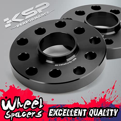 KSP 15mm 5x100 Wheel Spacers with M14x1.5 Lug Bolts Compatible with Audi A3 A4 A6 A8 S4 S6 S8 TT, 2pcs 5x112 to 5x112 Hubcentric Spacer fit Golf Jetta Beetle Passat EOS Sedan Racing Car - size: 15mm
