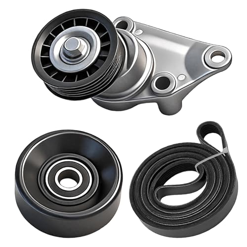 Serpentine Belt Tensioner and Idler Pulley Kit For GMC Sierra Yukon Savana - size: 90K38158C-1