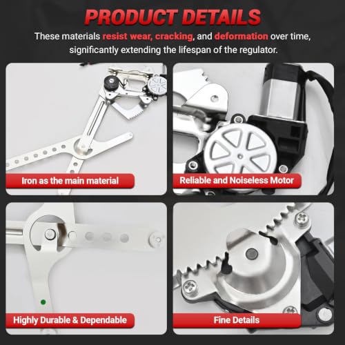 PZ 741-655 Front Driver Side Power Window Regulator with Motor Assembly Compatible with Chevy/GMC C1500 C2500 C3500 K1500 K2500 K3500 Chevy Blazer Tahoe GMC Yukon 1988-2000 - style: 741-655