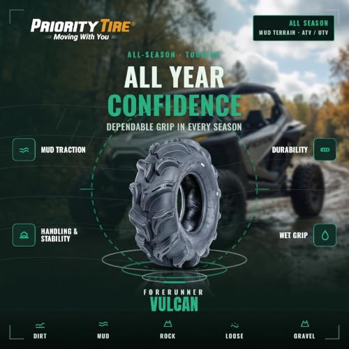 Forerunner Vulcan 28X9.00-12 Mud Terrain 52F 6 Ply All Season Bias Tire - size: 28X9.00-12