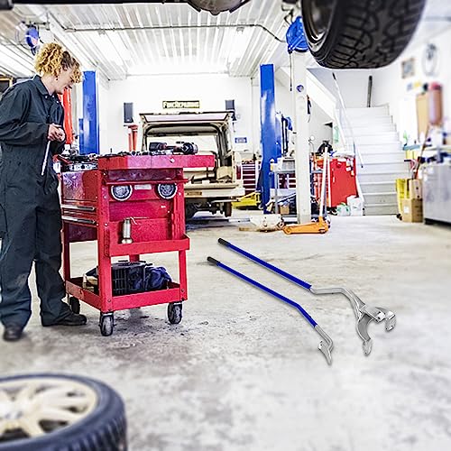 TUFFIOM Tire Mount Demount Tool Kit Steel Manual Tire Changer w/Bead Keeper, Tubeless Truck Bead Breaker, 17.5''-24'', Assembly Tool Equipped, Blue - color: Blue