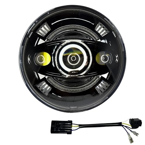 Motorcycle 7 inch Headlight for Harley Street Glide/Tri Glide, Compatible with Road King