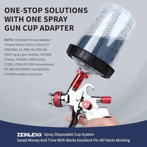 Disposable Paint Gun Cup, HVLP Paint Sprayer Gun Mixing Cups - size: 27 ounce