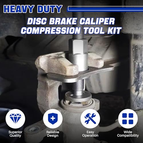 DASBET 24pcs Heavy Duty Disc Brake Caliper Tool Set - color: Black, size: 24pcs