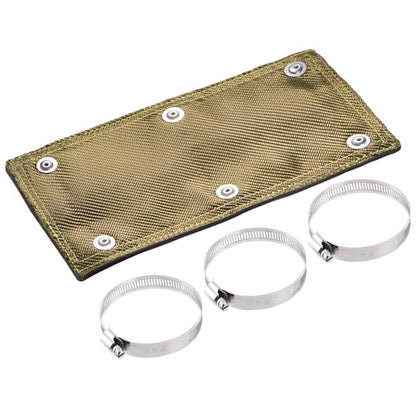 Titanium Pipe Shield, 6" x 12" Exhaust Heat Shield - size: 6" x 12"