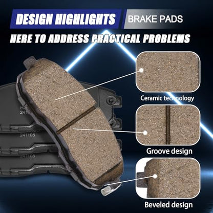 Ceramic Front Brake Pads for Nissan Altima,Sentra,350Z - size: D815