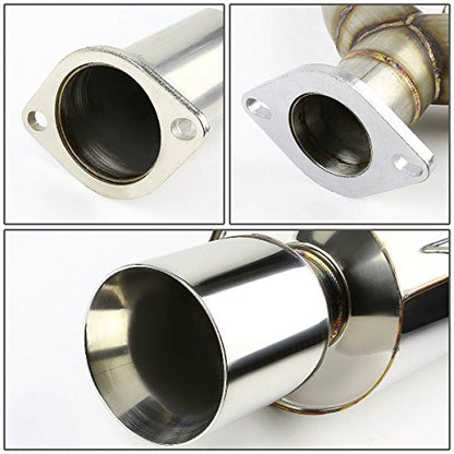 Auto Dynasty 4" Dual Rolled Catback Exhaust Tip System For 2007-2012 Nissan