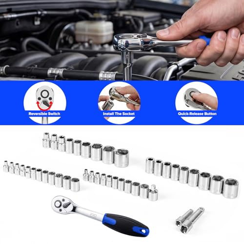 Prostormer Mechanic Tool Set, 219-Piece Basic Hand Tool Kit