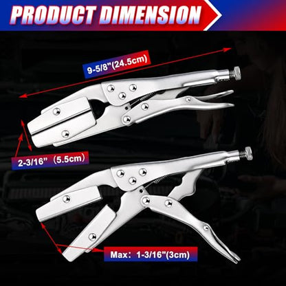 NYXOVA Radiator Hose Clamp Set, 10" Self-Locking Pinch Off Pliers (4)
