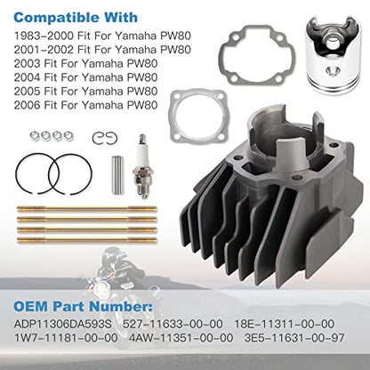 ECCPP 79CC Cylinder Piston Ring Gasket 1983-2006 for Yamaha for PW80 - size: 527-11633-00-00