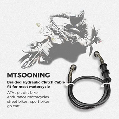 Motorcycle Brake Hydraulic Line, 60cm/23.6inch Braided Clutch Oil Pipe - size: 60cm