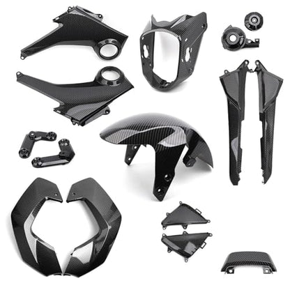 Mokuo Motorcycle Fairing Kits Compatible with Honda Grom MSX 125 2013-2016,Carbon Color - style: Carbon